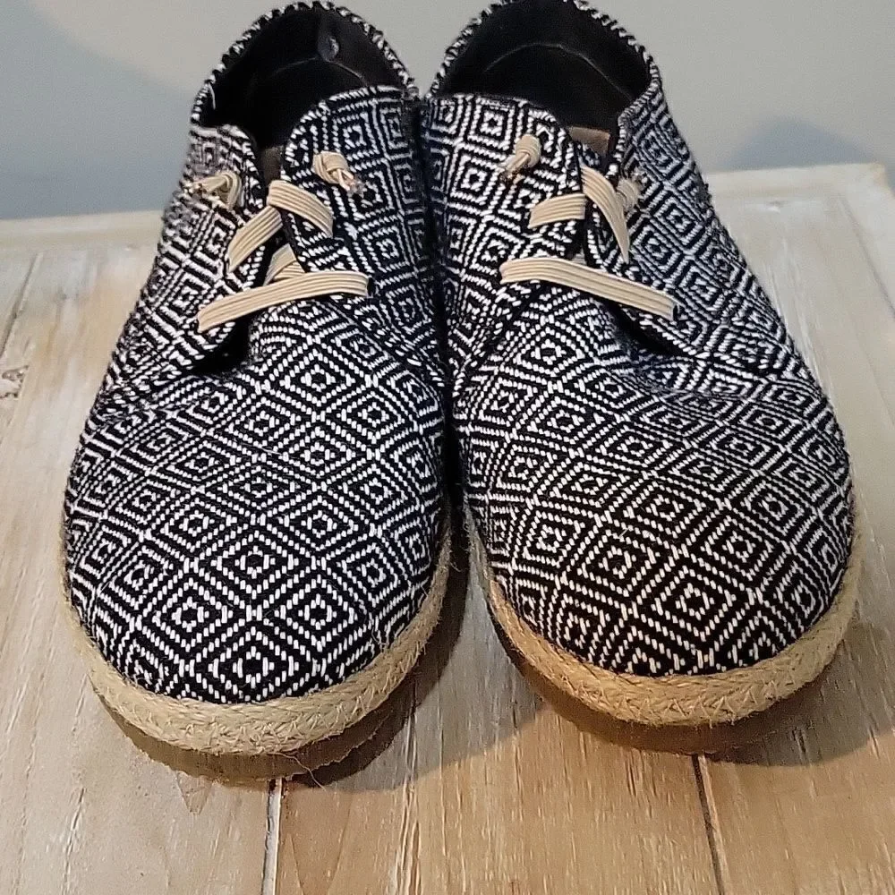 Patara Taj Black Nomad Geometric Lace Up Shoes Mens Size 8